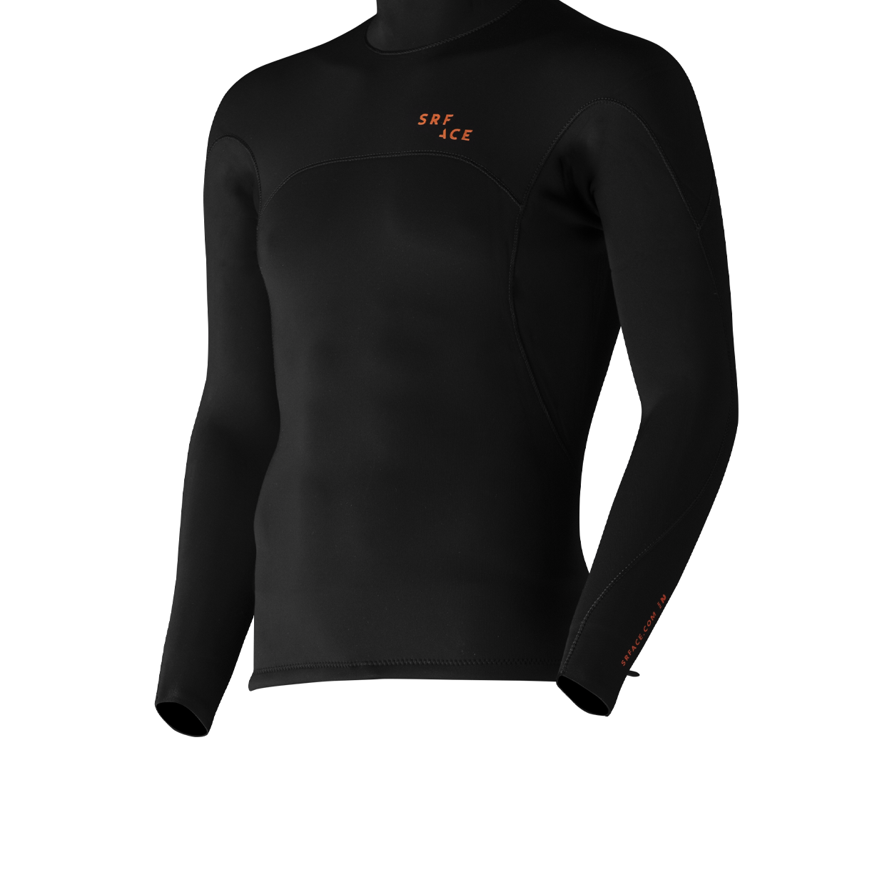 2mm neoprene long sleeve top from the outside.
