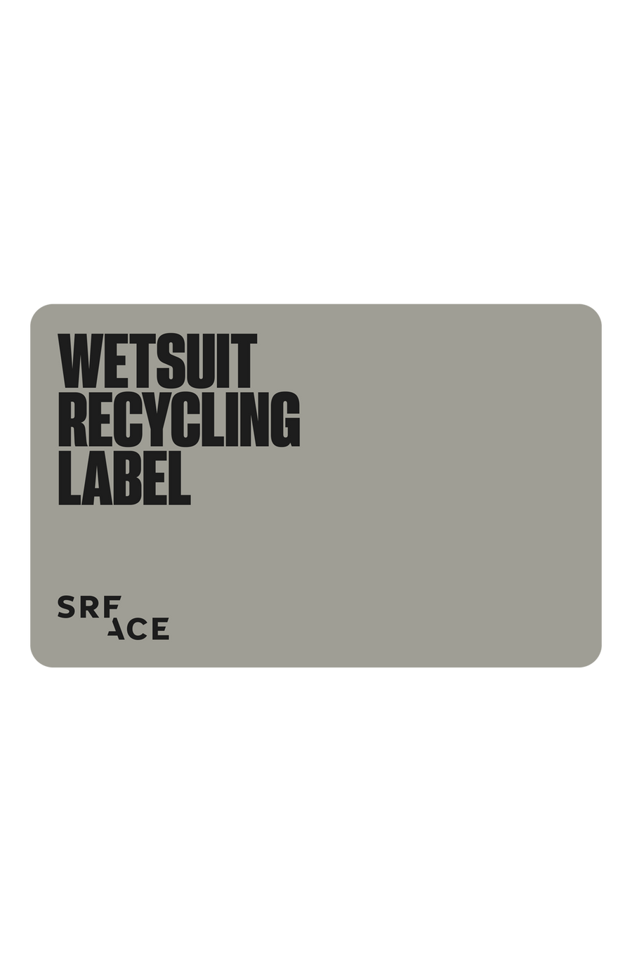 Etiqueta Reciclaje Traje Surf