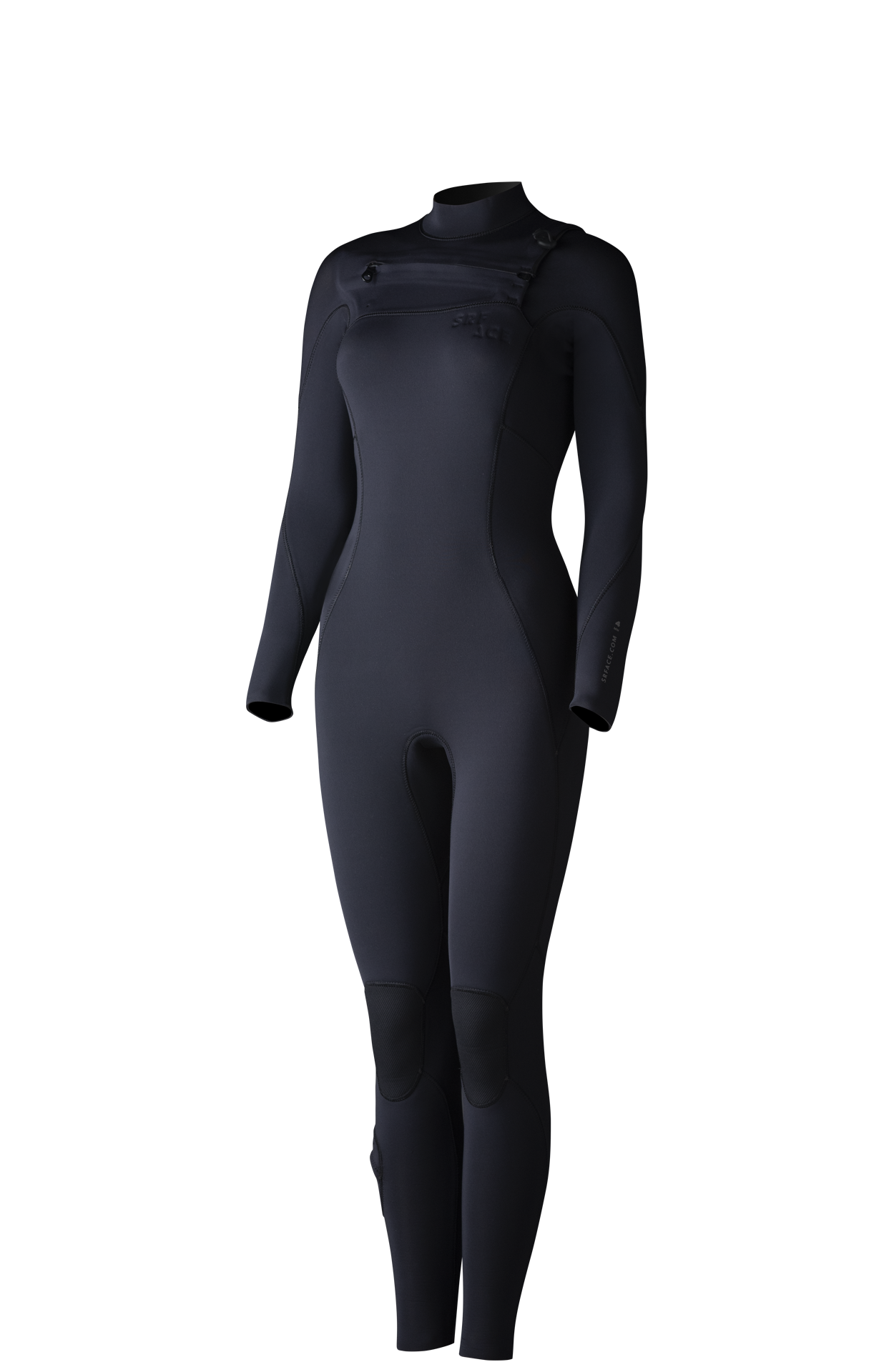 Front view of the SRFACE women’s Eco 3/2mm or 4/3mm wetsuit from the outside.